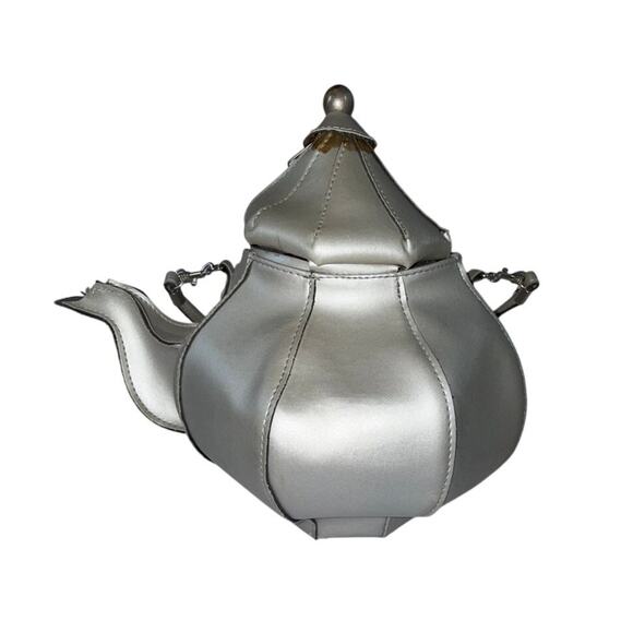 Pylones Design Lucas Tea Pot Purse Silver Unique Bag Needs TLC - Picture 2 of 9